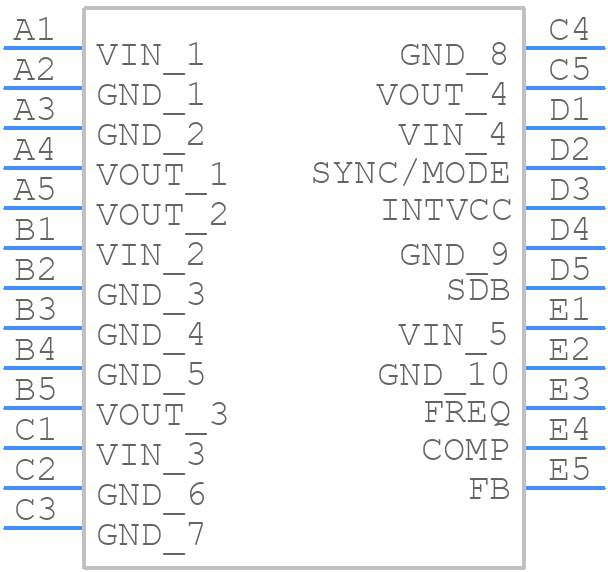 LTM4661IY - Analog Devices - PCB symbol