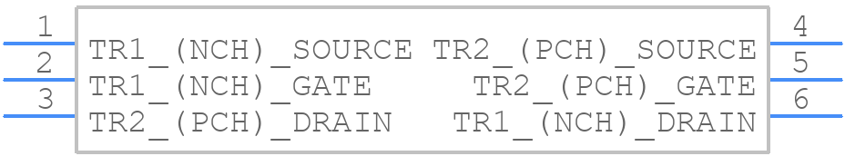 US6M11 - ROHM Semiconductor - PCB symbol