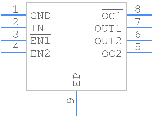 TPS2066DGNR-1 - Texas Instruments - PCB symbol