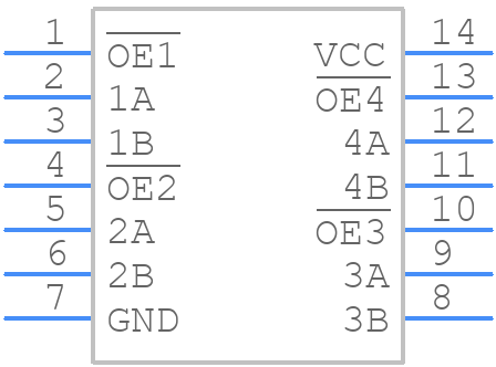 FST3125MTCX - onsemi - PCB symbol