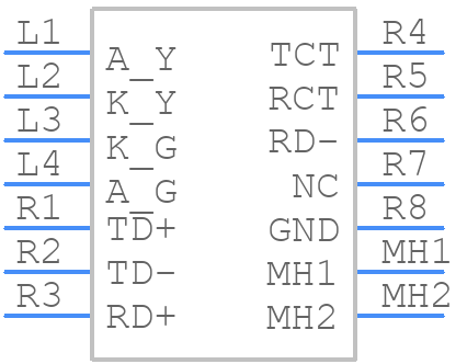 RB1-1D6B8K1A - UDE Corp - PCB symbol