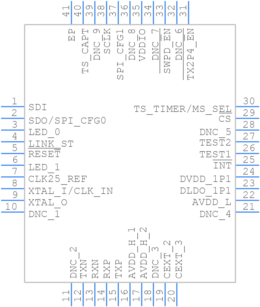 ADIN1110CCPZ-R7 - Analog Devices - PCB symbol