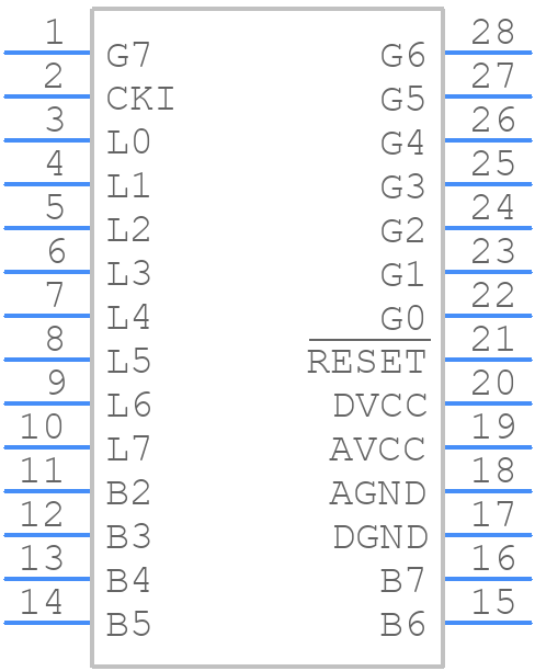 COP8AME9EMW8 - Texas Instruments - PCB symbol