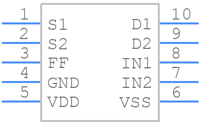 ADG7421FBCPZ-RL7 - Analog Devices - PCB symbol
