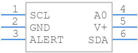 TMP1075NDRLT - Texas Instruments - PCB symbol