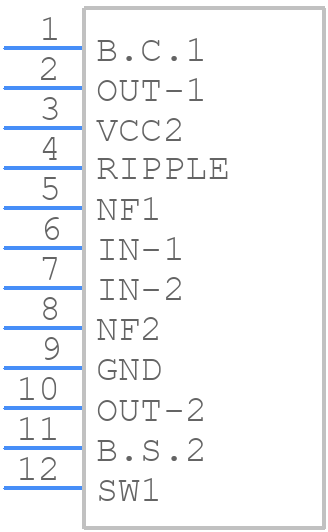 TA8207K - Toshiba - PCB symbol