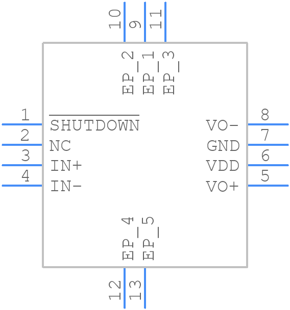 TPA2005D1DRBR - Texas Instruments - PCB symbol