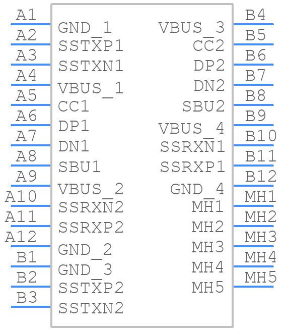 U263-241N-4BQC13 - XKB Connectivity - PCB symbol