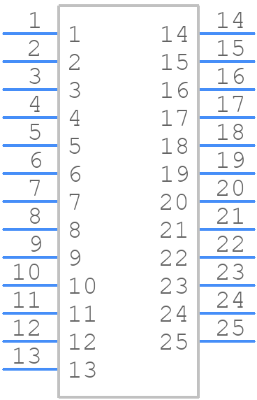 X05B20L25T - XKB Connectivity - PCB symbol