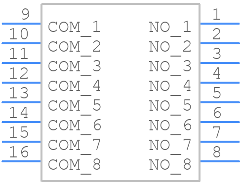 DA-08RS - XKB Connectivity - PCB symbol