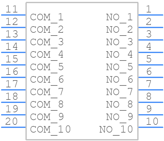 DA-10RS - XKB Connectivity - PCB symbol