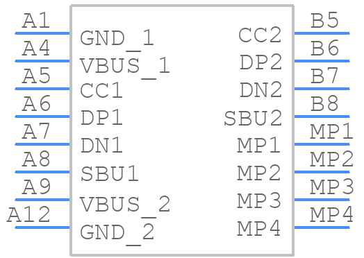 U262-161N-4BS1735 - XKB Connectivity - PCB symbol