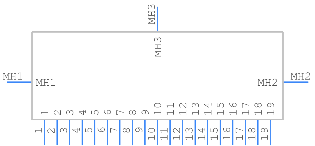 A71-05H6-161N1 - XKB Connectivity - PCB symbol