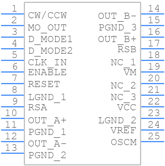 TB62215AHQ - Toshiba - PCB symbol