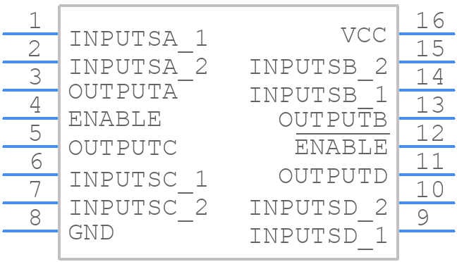 DS26C32ATM/NOPB - Texas Instruments - PCB symbol