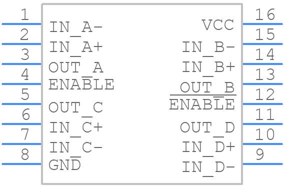 DS26LS32CM/NOPB - Texas Instruments - PCB symbol