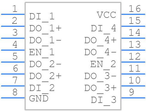 DS26LV31TM/NOPB - Texas Instruments - PCB symbol