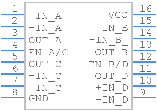 DS34C86TM - Texas Instruments - PCB symbol