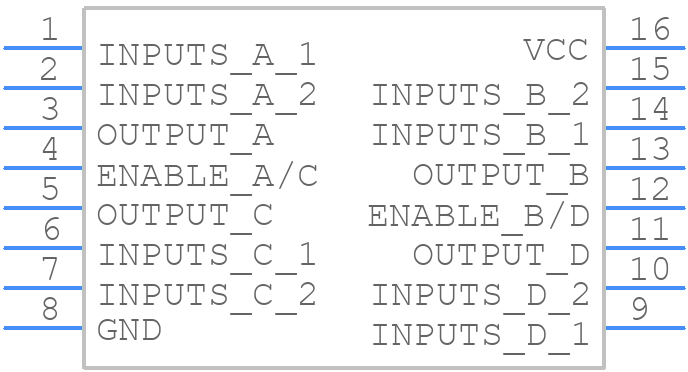 DS34C86TM/NOPB - Texas Instruments - PCB symbol