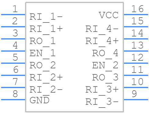 DS34LV86TM - Texas Instruments - PCB symbol