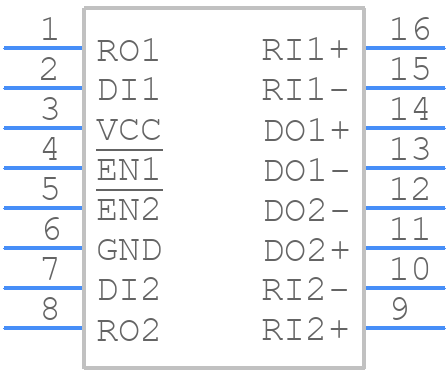 DS8922AM/NOPB - Texas Instruments - PCB symbol