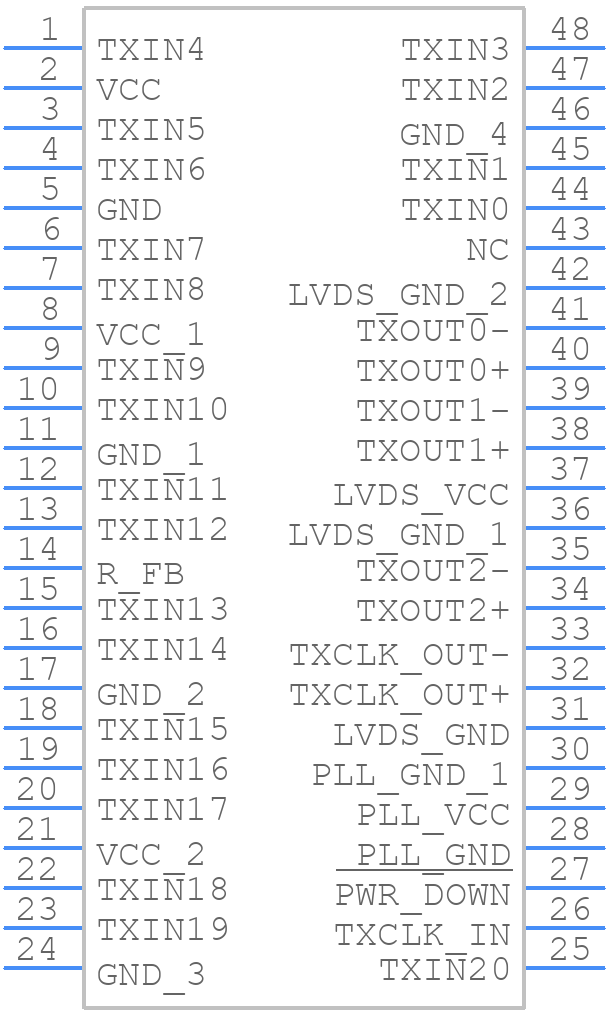 DS90C365AMT - Texas Instruments - PCB symbol