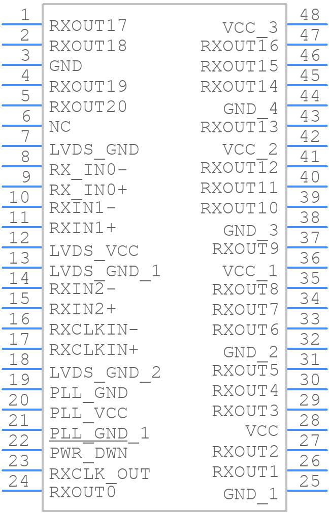 DS90CF364AMTD - Texas Instruments - PCB symbol
