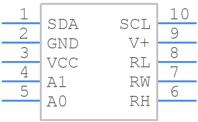 DS3502U+ - Analog Devices - PCB symbol