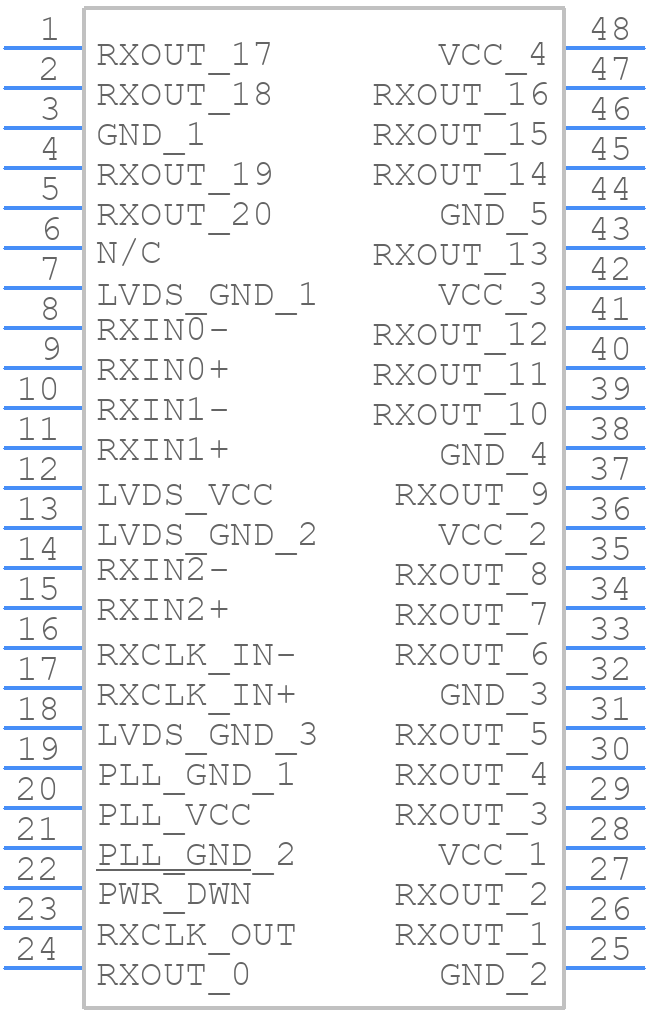 DS90CR218AMTD - Texas Instruments - PCB symbol