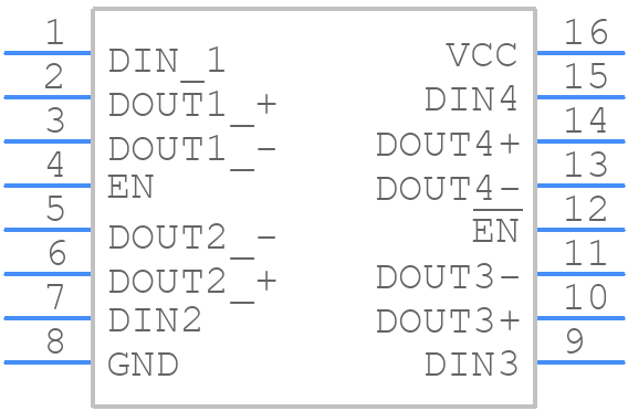 DS90LV031ATMTC/NOPB - Texas Instruments - PCB symbol