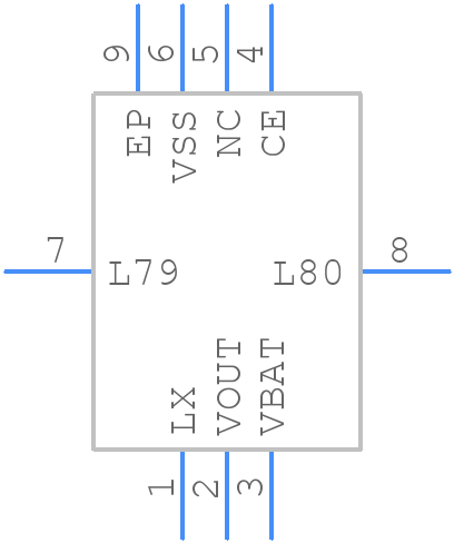 XCL100C301ER-G - Torex - PCB symbol