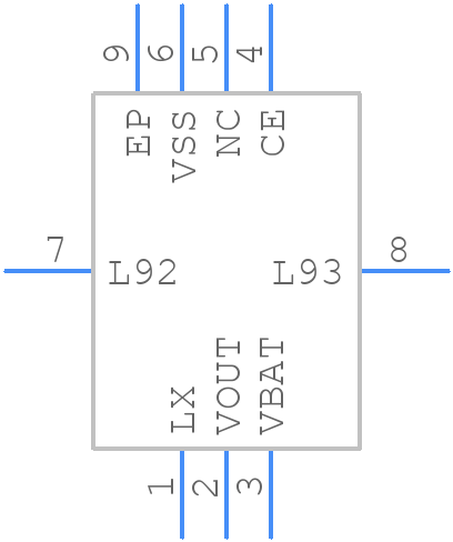 XCL100C431ER-G - Torex - PCB symbol