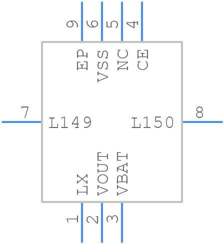 XCL100B342ER-G - Torex - PCB symbol