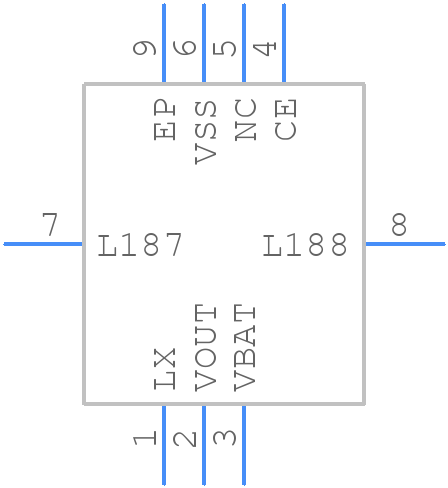 XCL100C392ER-G - Torex - PCB symbol