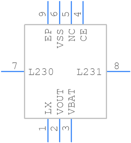 XCL100A493ER-G - Torex - PCB symbol