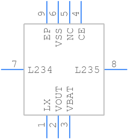 XCL100B203ER-G - Torex - PCB symbol