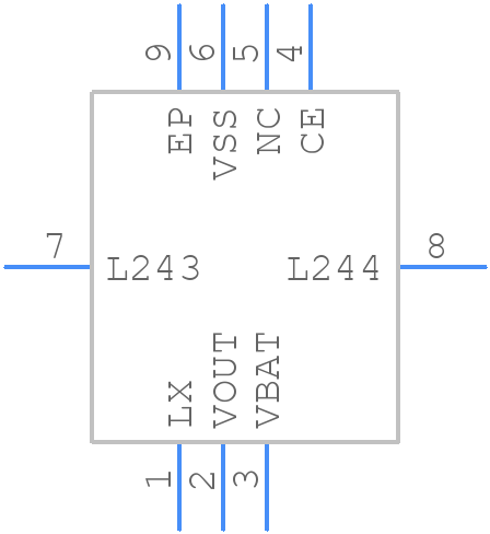 XCL100B293ER-G - Torex - PCB symbol