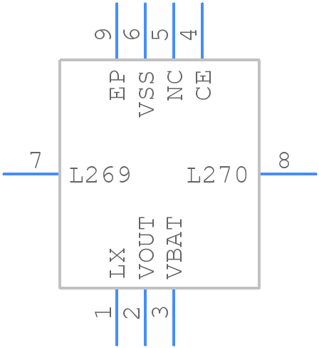 XCL100C223ER-G - Torex - PCB symbol