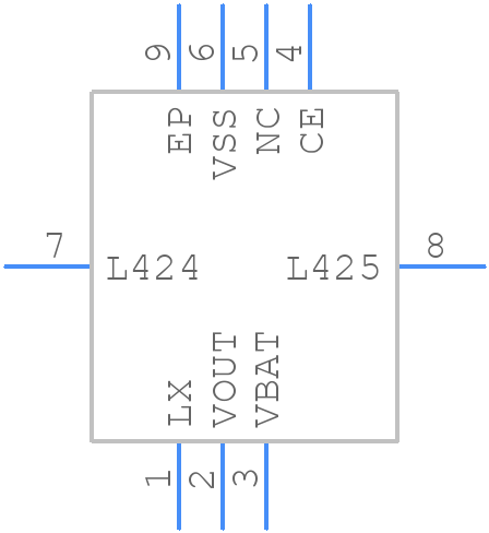 XCL100A455ER-G - Torex - PCB symbol