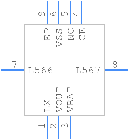 XCL100C229ER-G - Torex - PCB symbol