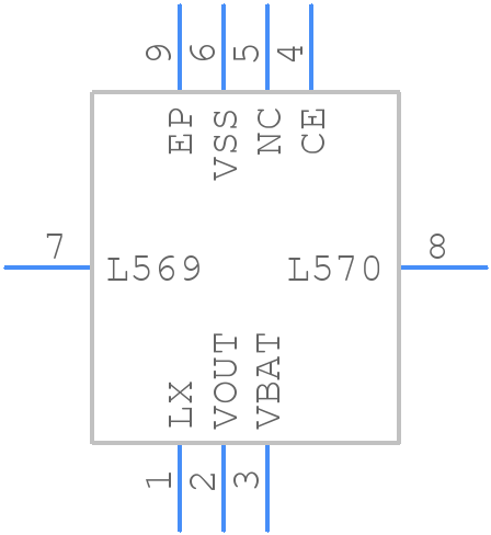 XCL100C259ER-G - Torex - PCB symbol