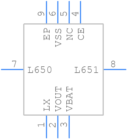 XCL100B407ER-G - Torex - PCB symbol