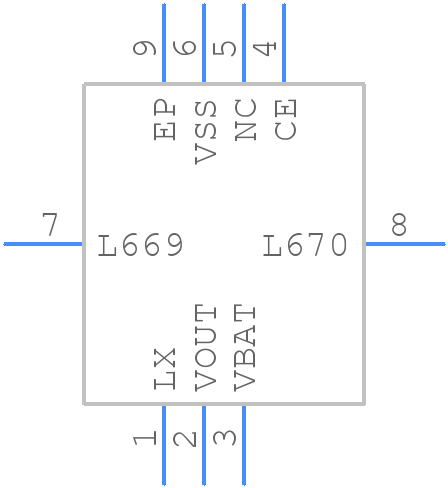XCL100C267ER-G - Torex - PCB symbol