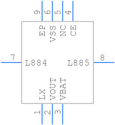 XCL100C436ER-G - Torex - PCB symbol