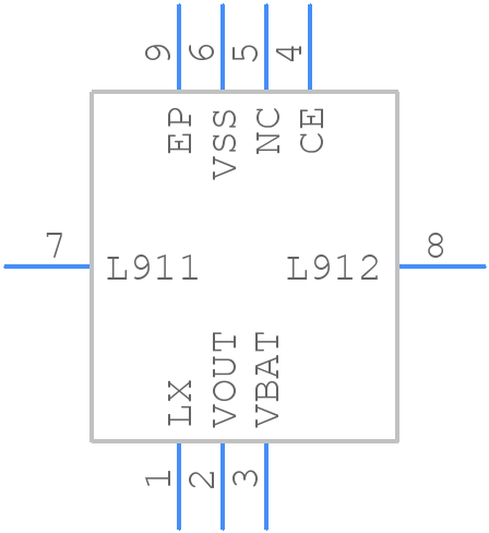 XCL100A37AER-G - Torex - PCB symbol