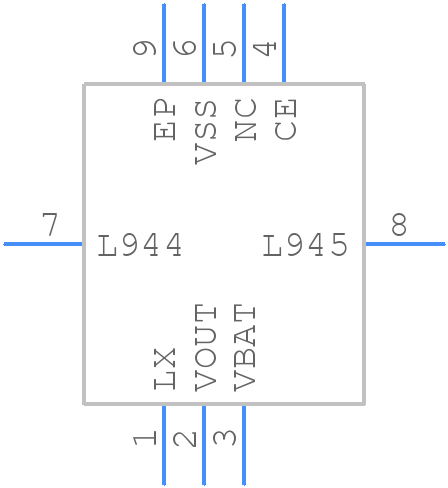 XCL100B37AER-G - Torex - PCB symbol