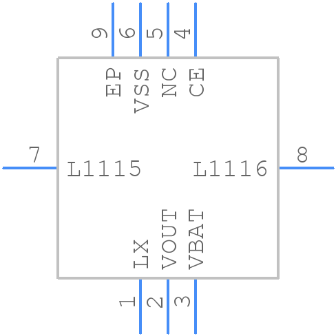 XCL100A43CER-G - Torex - PCB symbol