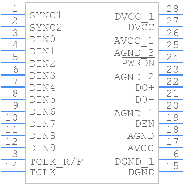 DS92LV1021AMSA - Texas Instruments - PCB symbol