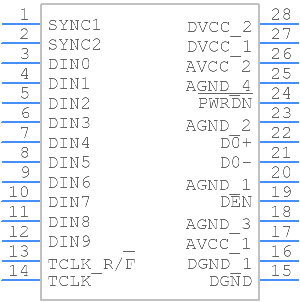 DS92LV1021TMSA/NOPB - Texas Instruments - PCB symbol