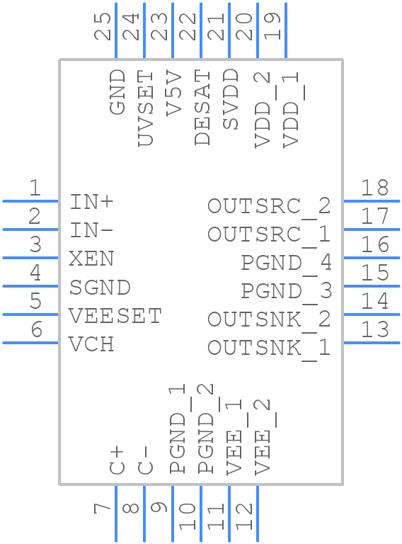 NCP51705MNTXG - onsemi - PCB symbol